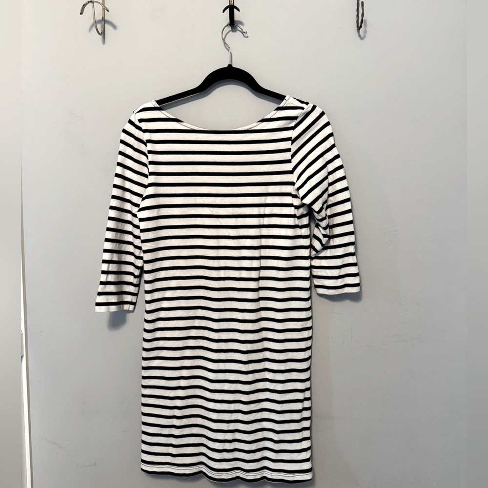 Amour Vert Striped Dress with Buttons (Back)